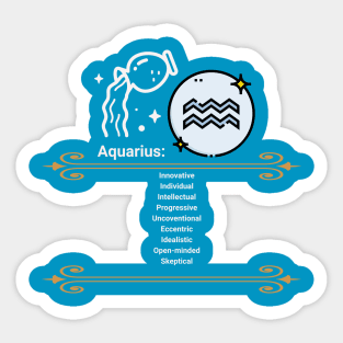 Aquarius Traits Sticker